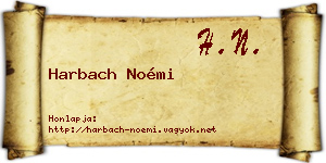 Harbach Noémi névjegykártya